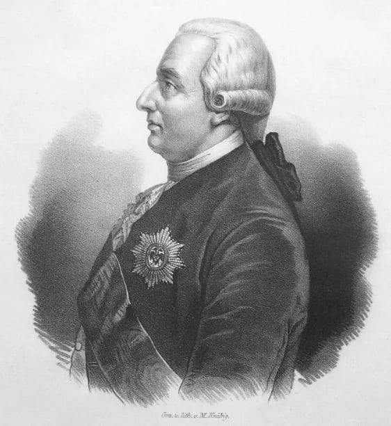 Porträt von Christian Gotthelf von Gutschmid (1721–1798) – Gedenkseite
