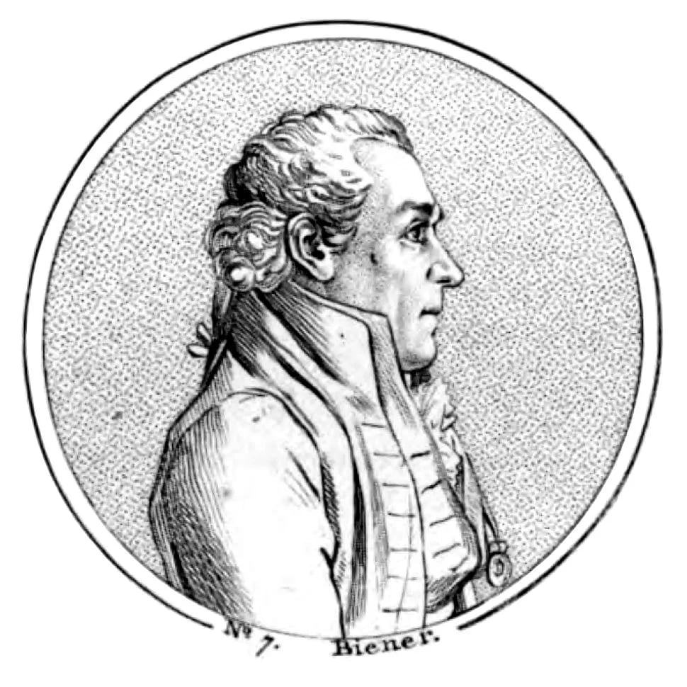Porträt von Christian Gottlob Biener (1748–1828) – Gedenkseite