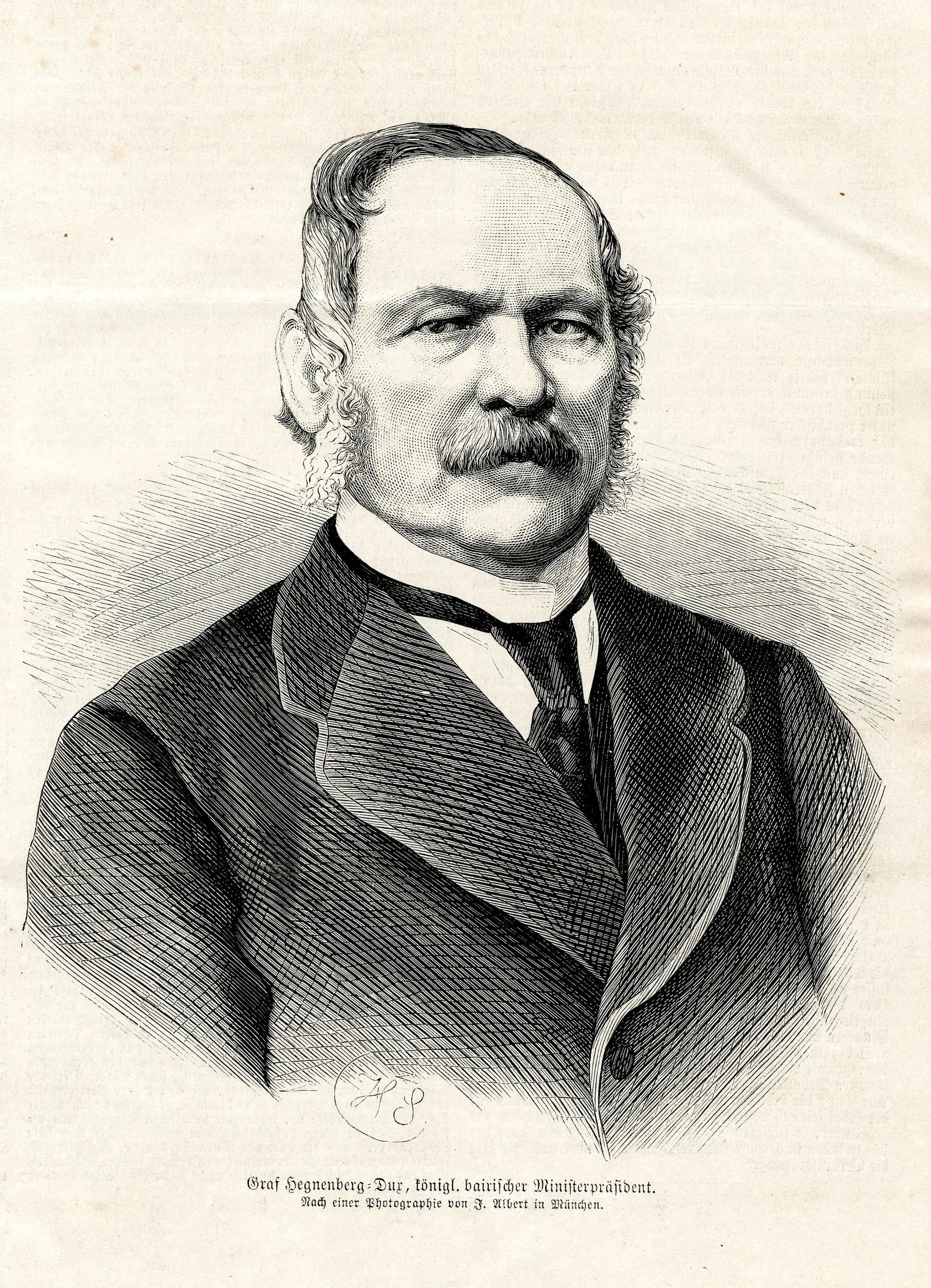 Porträt von Friedrich von Hegnenberg-Dux (1810–1874) – Gedenkseite