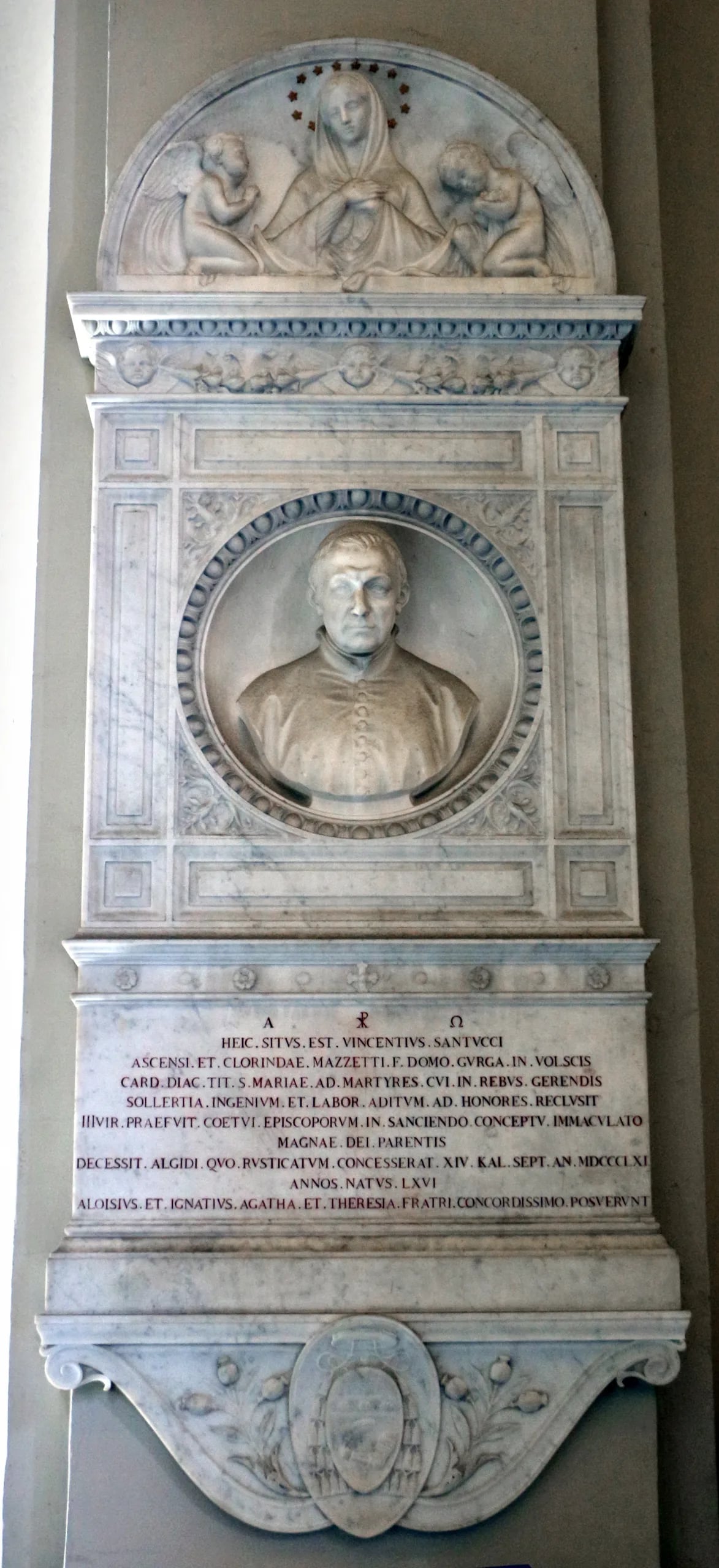 Porträt von Vincenzo Santucci (1796–1861) – Gedenkseite