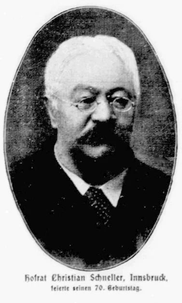 Porträt von Christian Schneller (1831–1908) – Gedenkseite