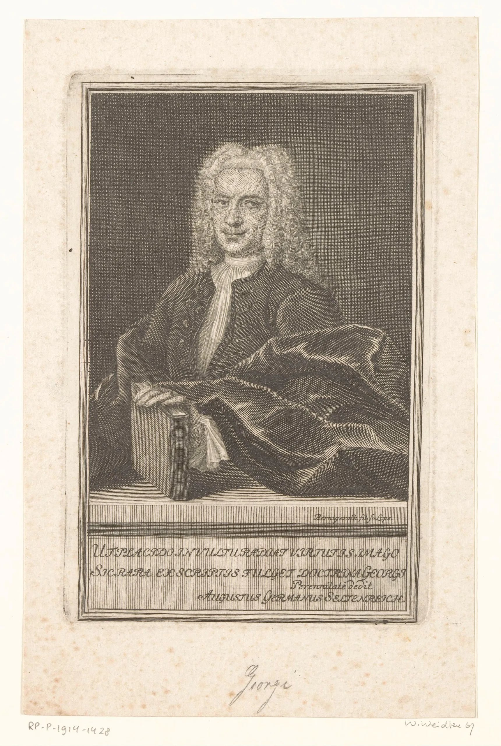 Porträt von Christian Siegmund Georgi (1702–1771) – Gedenkseite
