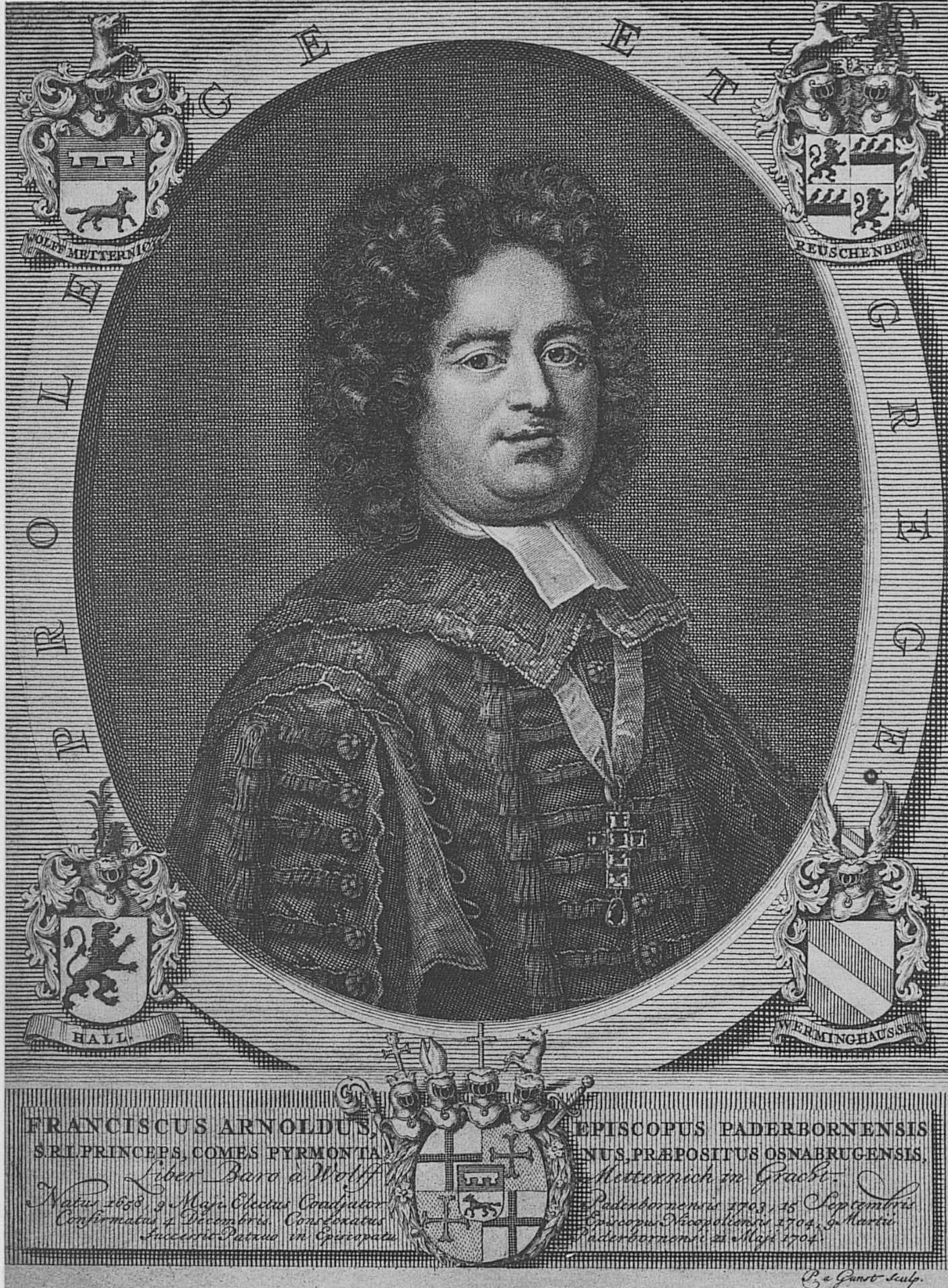 Porträt von Franz Arnold von Wolff-Metternich zur Gracht (1658–1718) – Gedenkseite