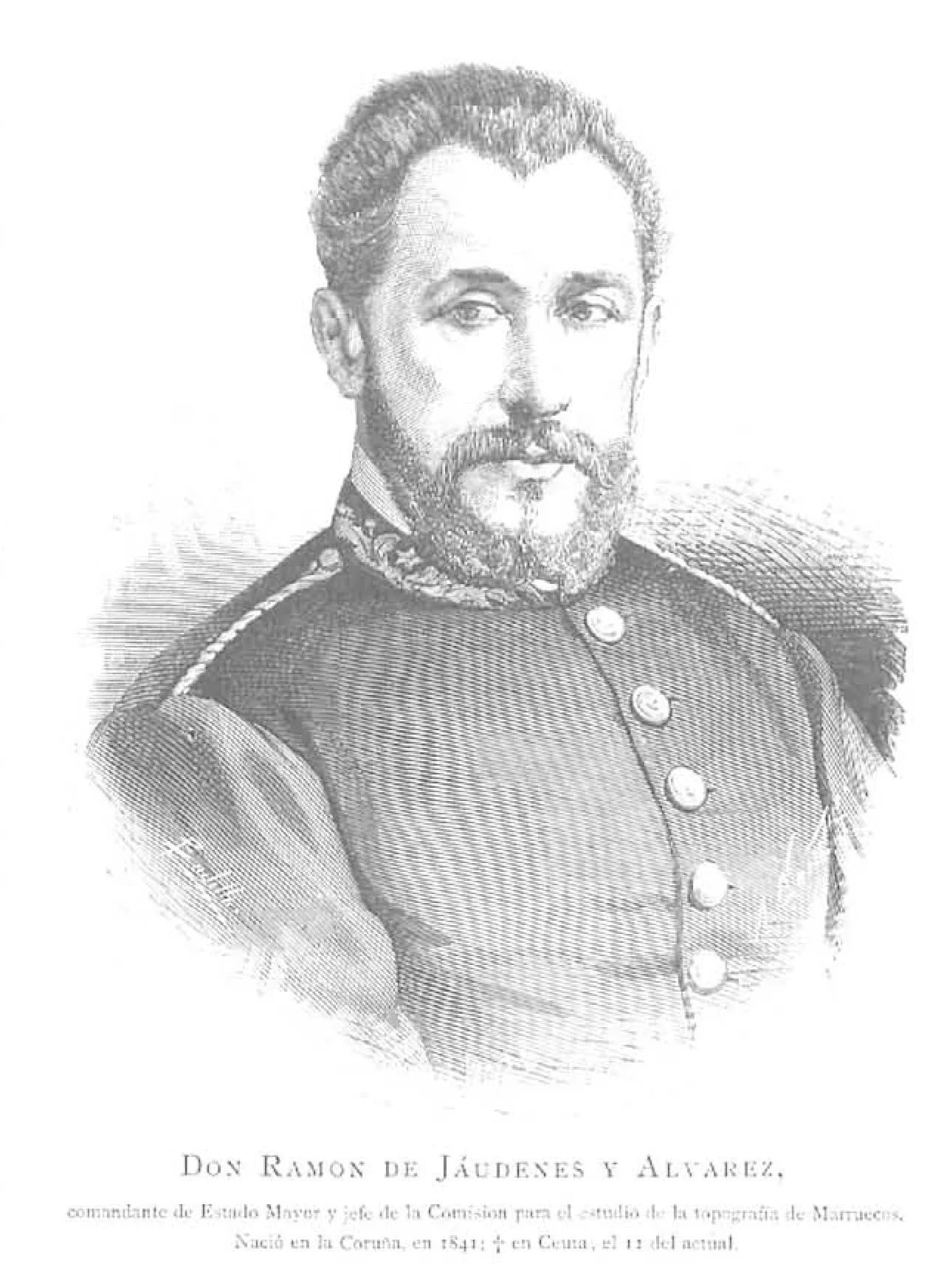 Portrait of Ramón Jáudenes Álvarez (1841–1884) – memorial page