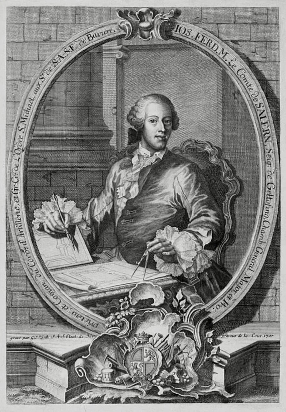 Porträt von Joseph Ferdinand Maria von Salern (1718–1805) – Gedenkseite