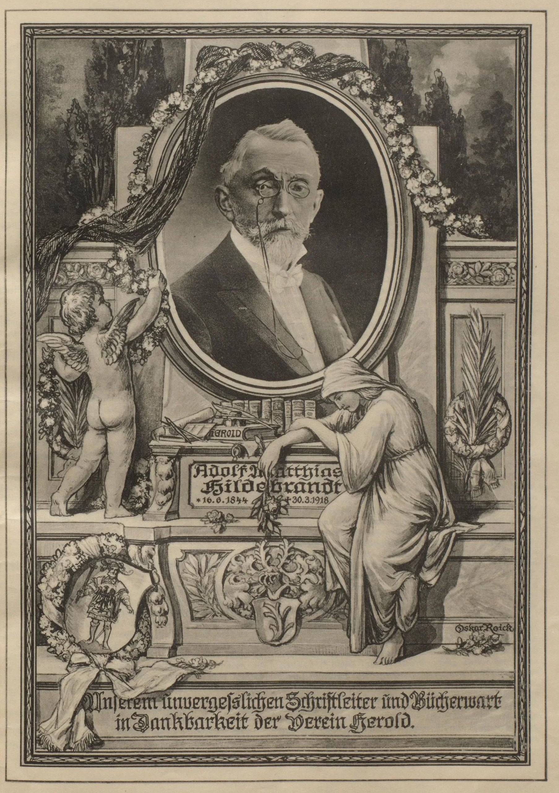 Porträt von Adolf Matthias Hildebrandt (1844–1918) – Gedenkseite