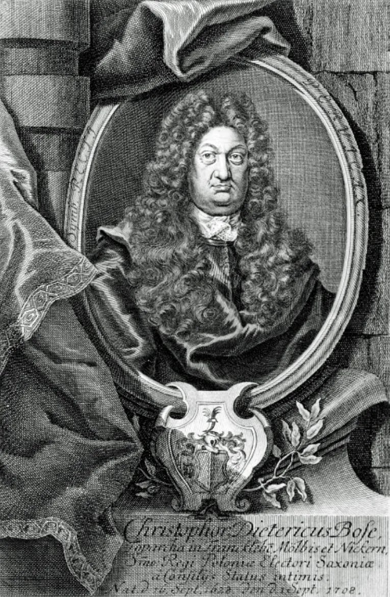 Porträt von Christoph Dietrich Bose der Ältere (1628–1708) – Gedenkseite