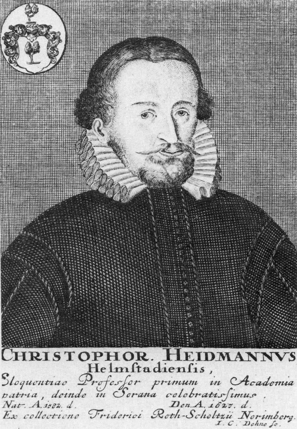 Porträt von Christoph Heidmann (1582–1627) – Gedenkseite