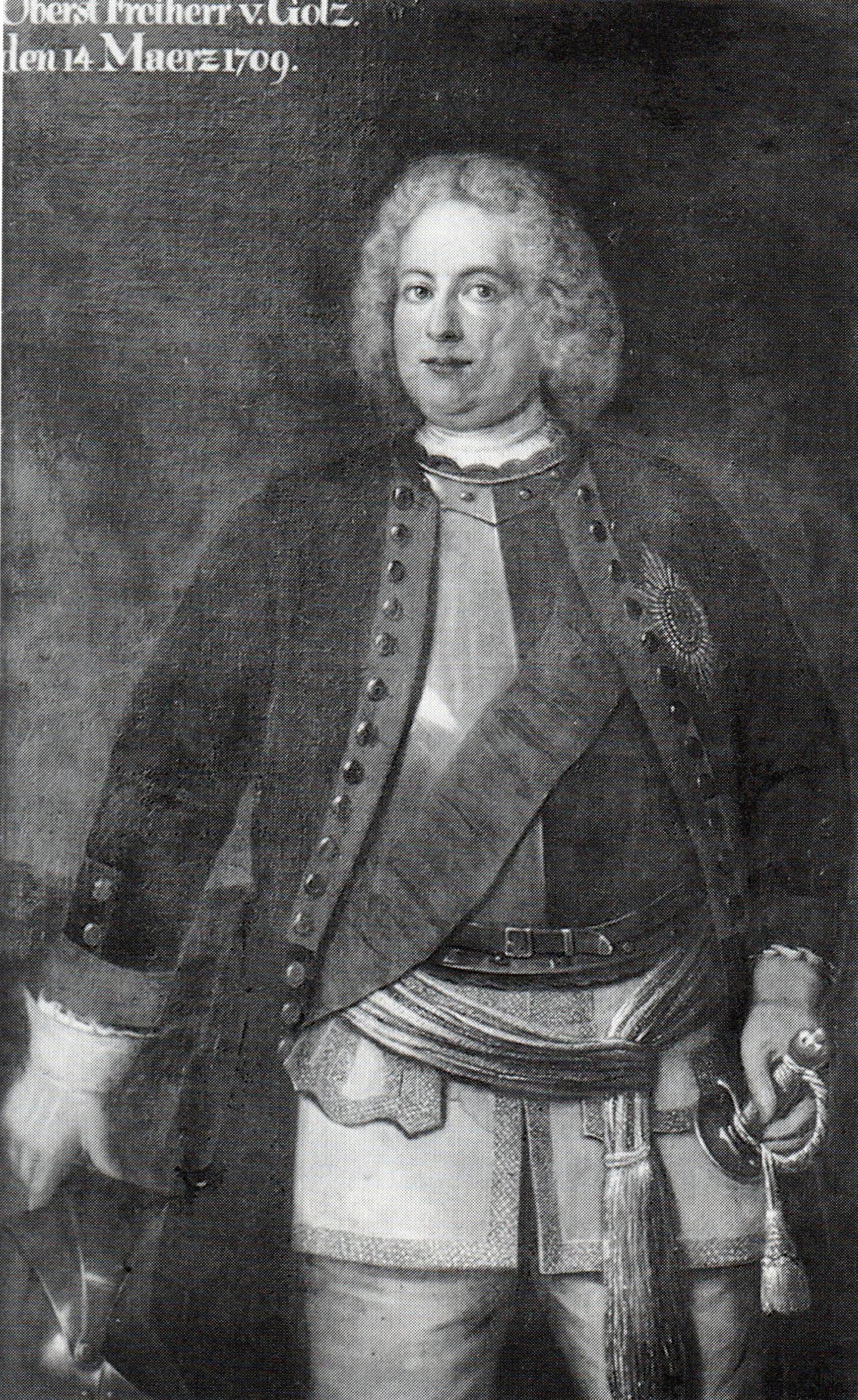 Porträt von Christoph Heinrich von der Goltz (1663–1739) – Gedenkseite