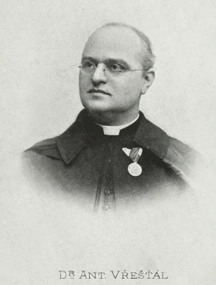 Porträt von Antonín Vřešťál (1849–1928) – Gedenkseite