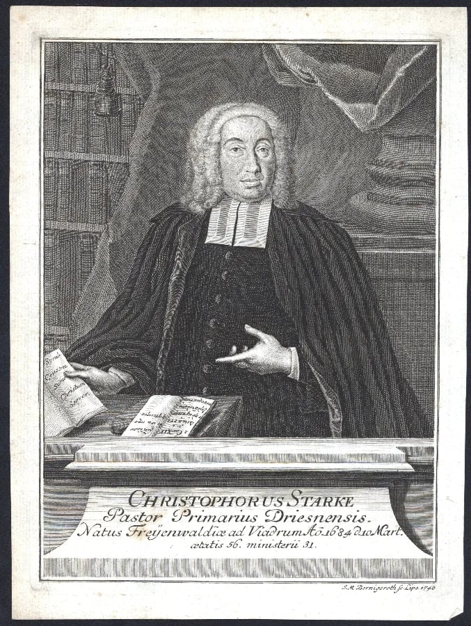 Porträt von Christoph Starke (1684–1744) – Gedenkseite