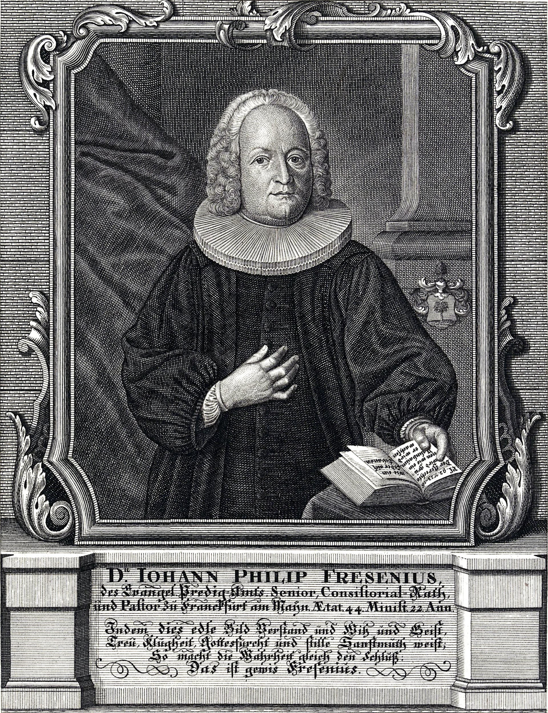 Porträt von Johann Philipp Fresenius (1705–1761) – Gedenkseite