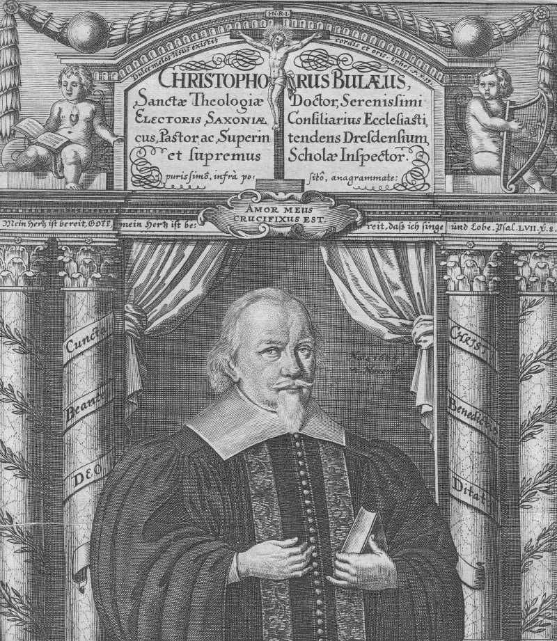 Porträt von Christophorus Bulaeus (1602–1677) – Gedenkseite