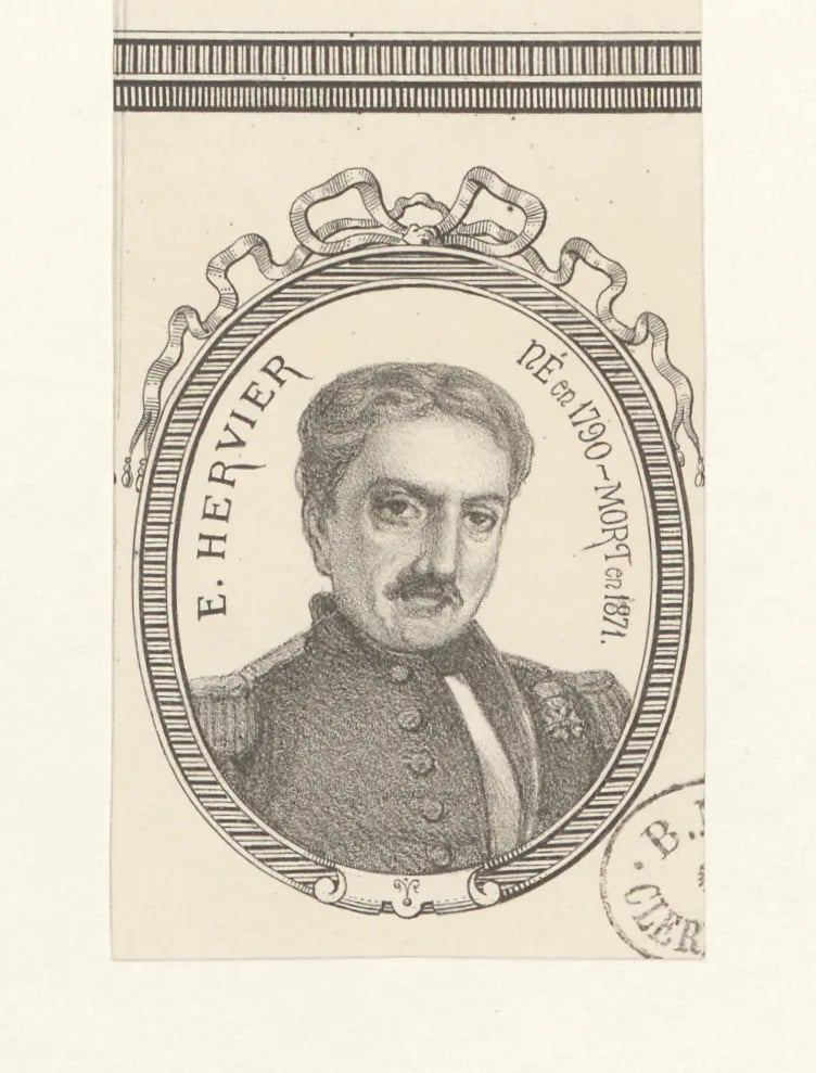 Porträt von Étienne Hervier (1790–1871) – Gedenkseite