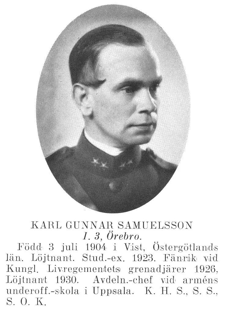 Porträt von Gunnar Samuelsson (1904–1973) – Gedenkseite