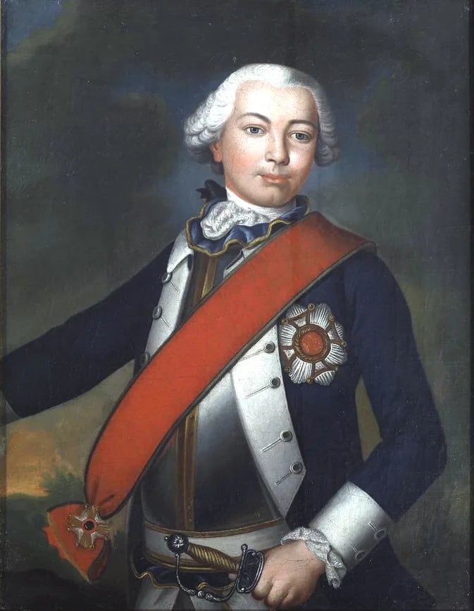 Porträt von Johann Adolph von Nassau-Usingen (1740–1793) – Gedenkseite