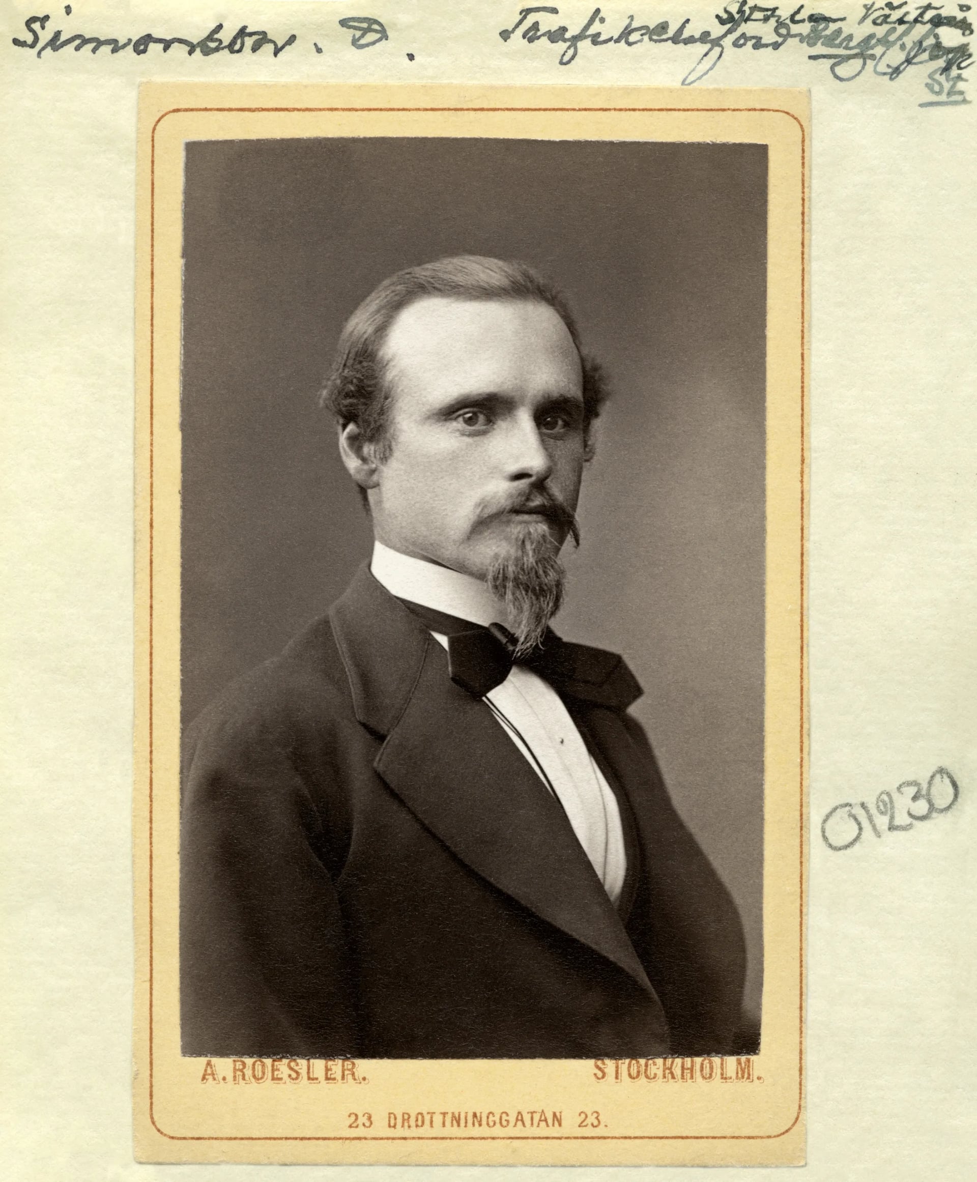 Porträt von Jonas Didrik Simonsson (1849–1923) – Gedenkseite