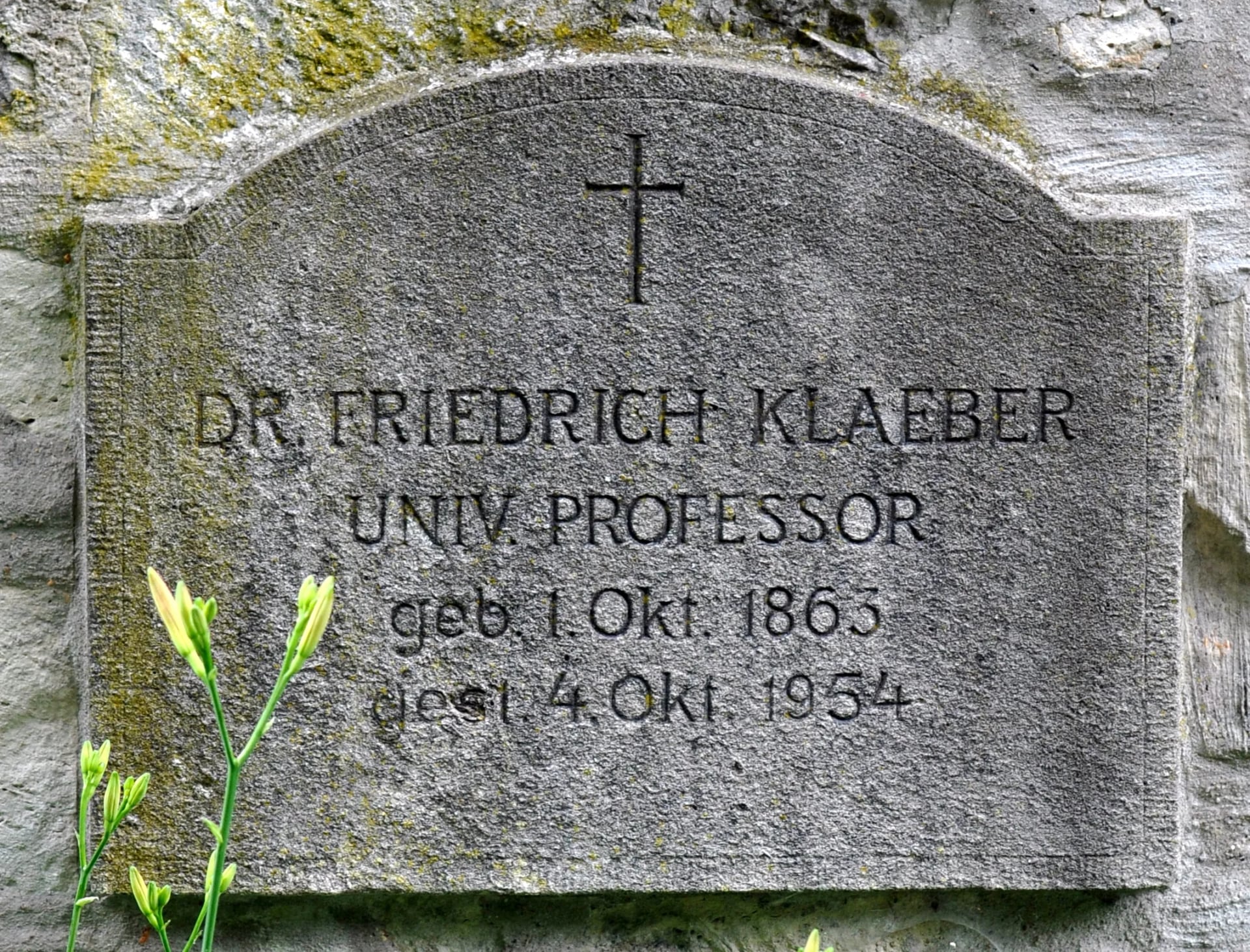 Porträt von Friedrich Klaeber (1863–1954) – Gedenkseite