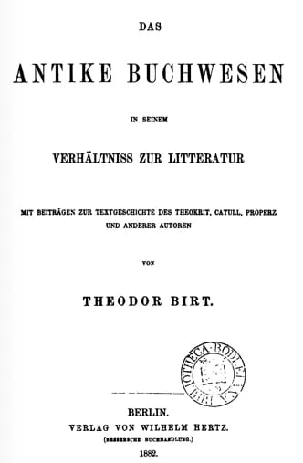 Portrait of Theodor Birt (1852–1933) – memorial page