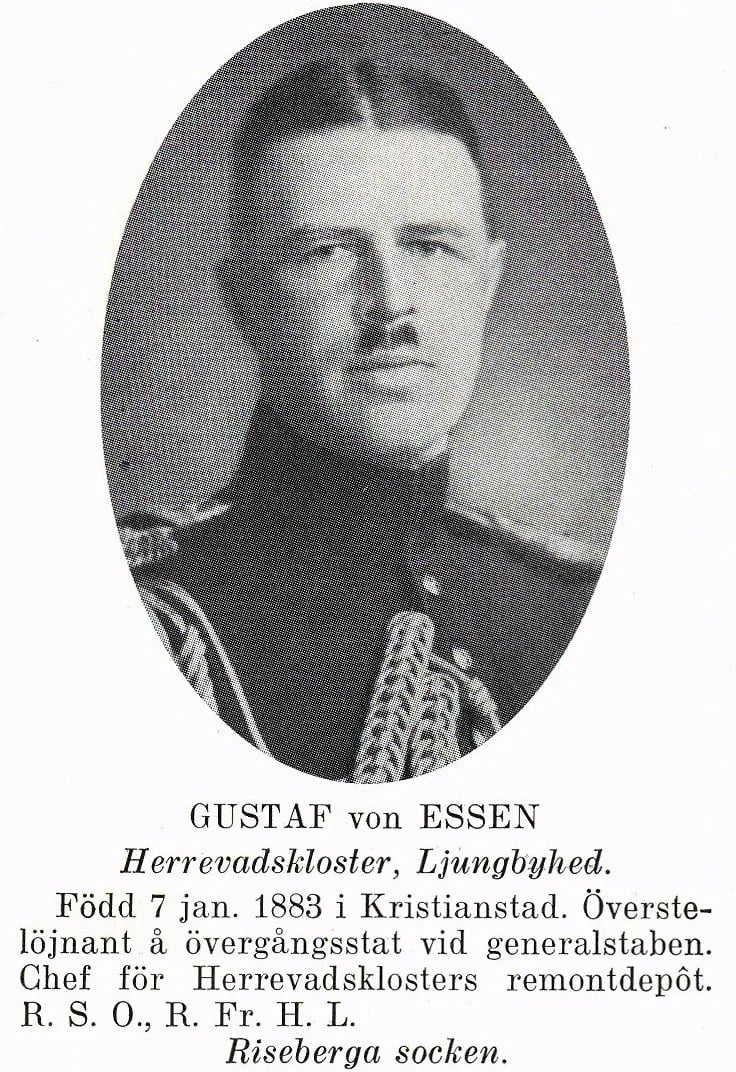 Portrait of Gustaf von Essen (1883–1936) – memorial page
