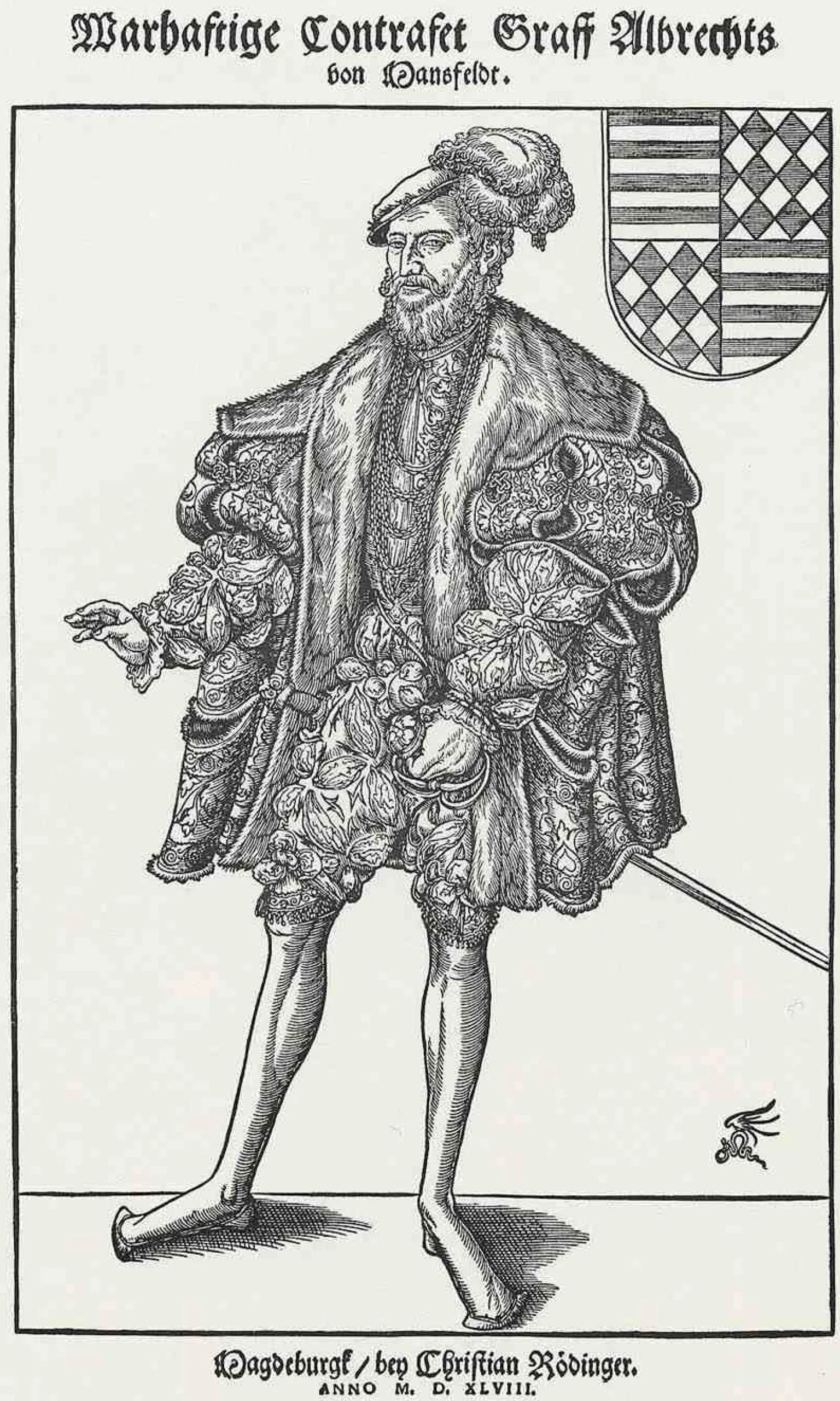 Porträt von Albrecht VII. von Mansfeld (1480–1560) – Gedenkseite