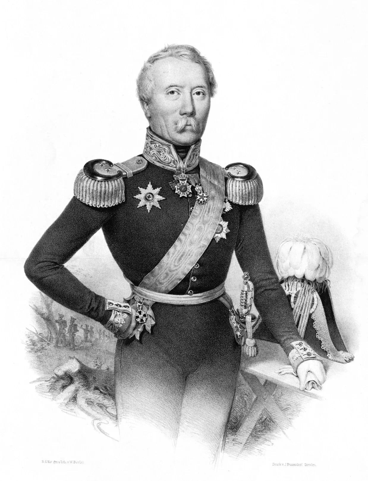 Porträt von Clemens von Cerrini di Monte Varchi (1785–1852) – Gedenkseite