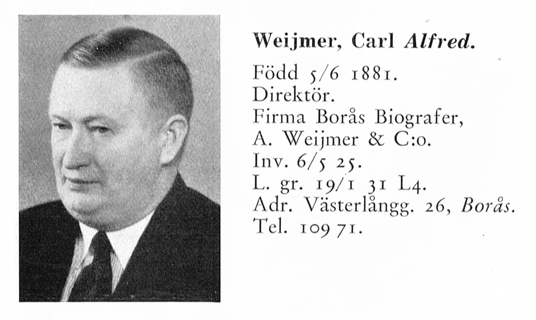 Portrait of Alfred Weijmer (1881–1963) – memorial page