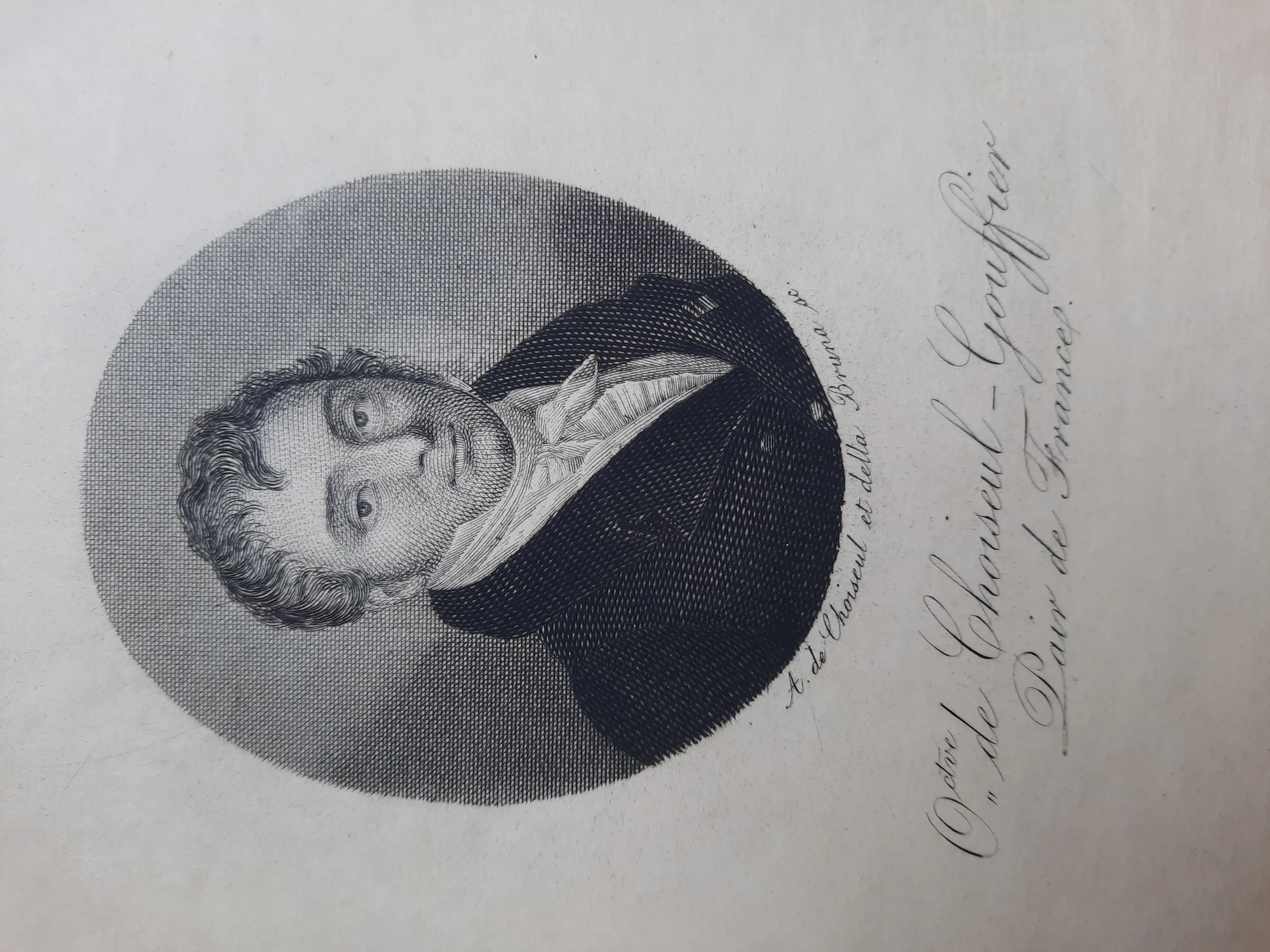 Porträt von Antoine Louis Octave de Choiseul-Gouffier (1773–1840) – Gedenkseite