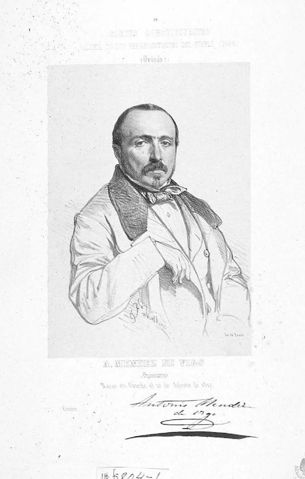 Portrait of Antonio Méndez Vigo (1817–1872) – memorial page