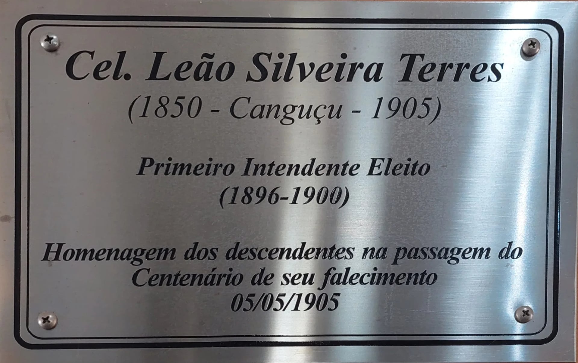 Porträt von Leão da Silveira Terres (1850–1905) – Gedenkseite
