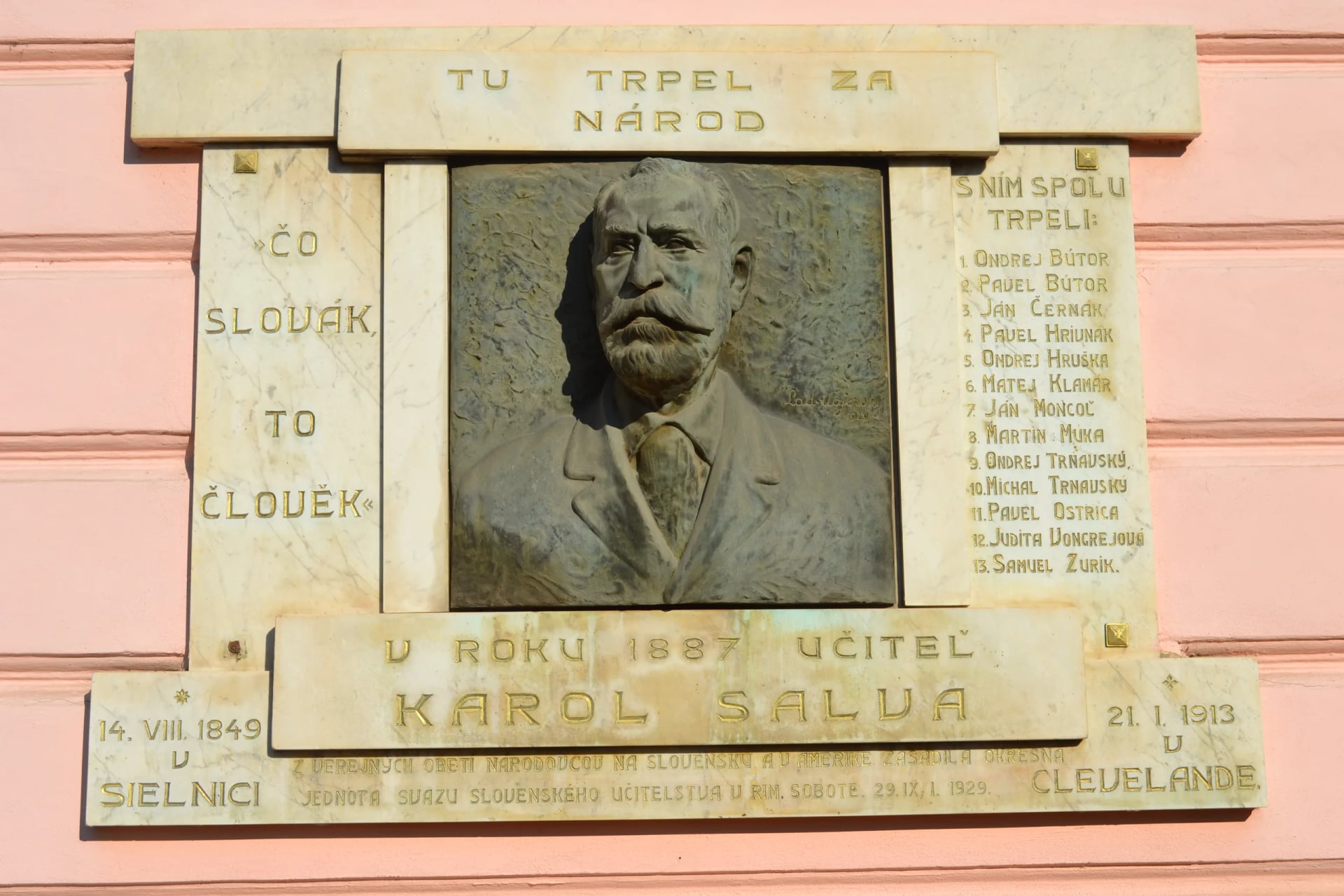 Portrait of Karol Salva (1849–1913) – memorial page