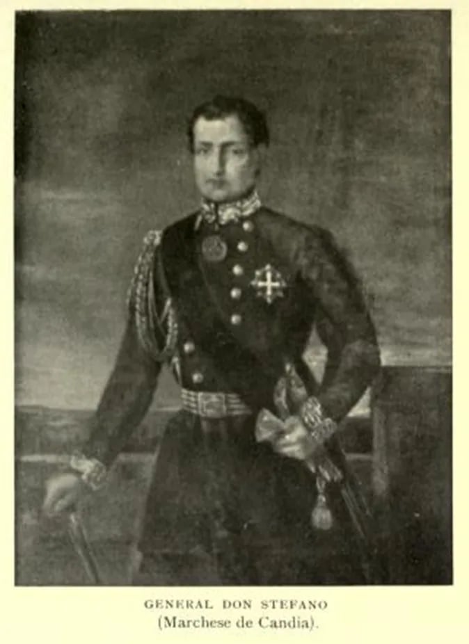 Porträt von Stefano, Marquis of Candia (1770–1842) – Gedenkseite