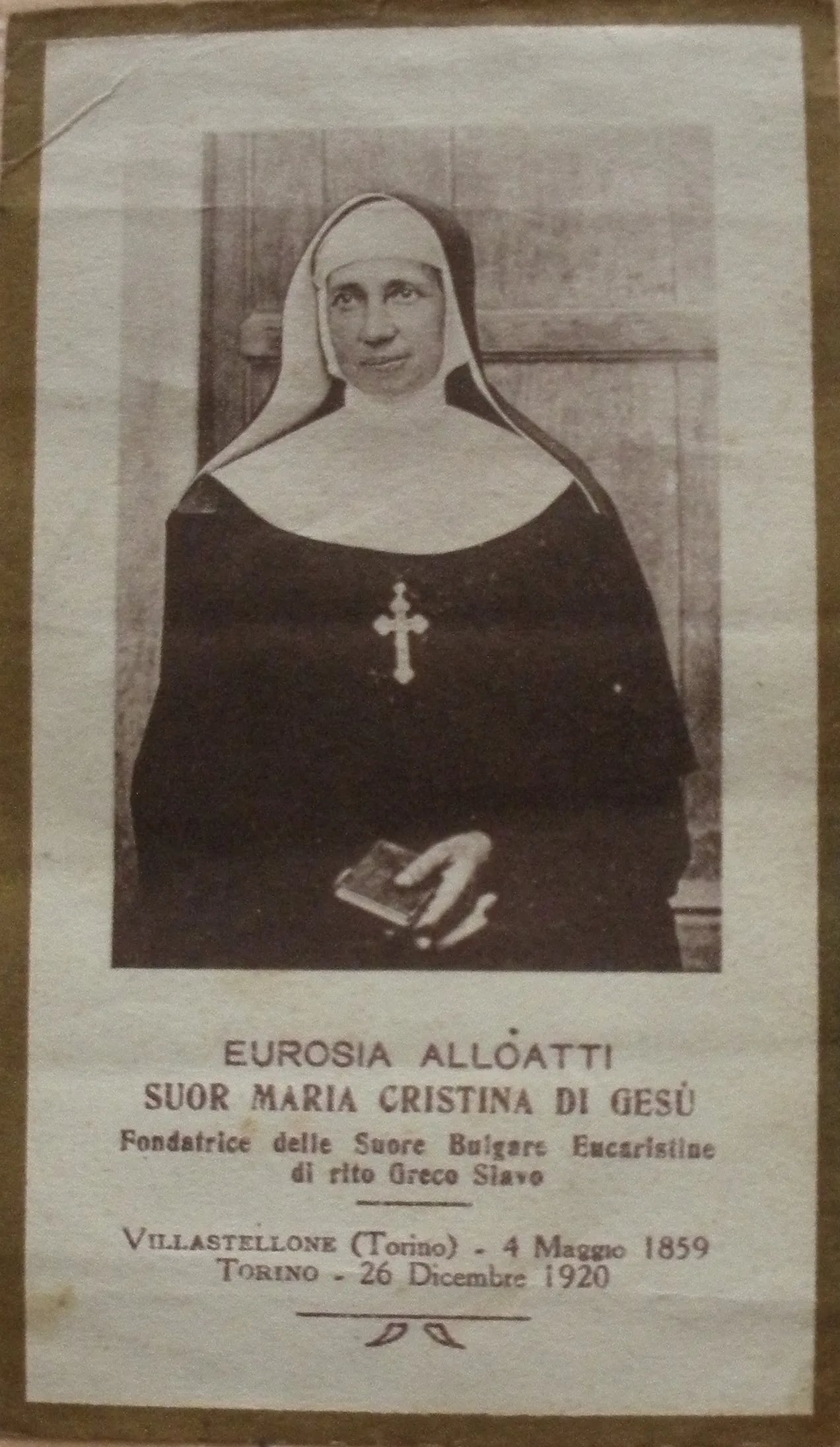 Portrait of Eurosia Alloatti (1859–1920) – memorial page