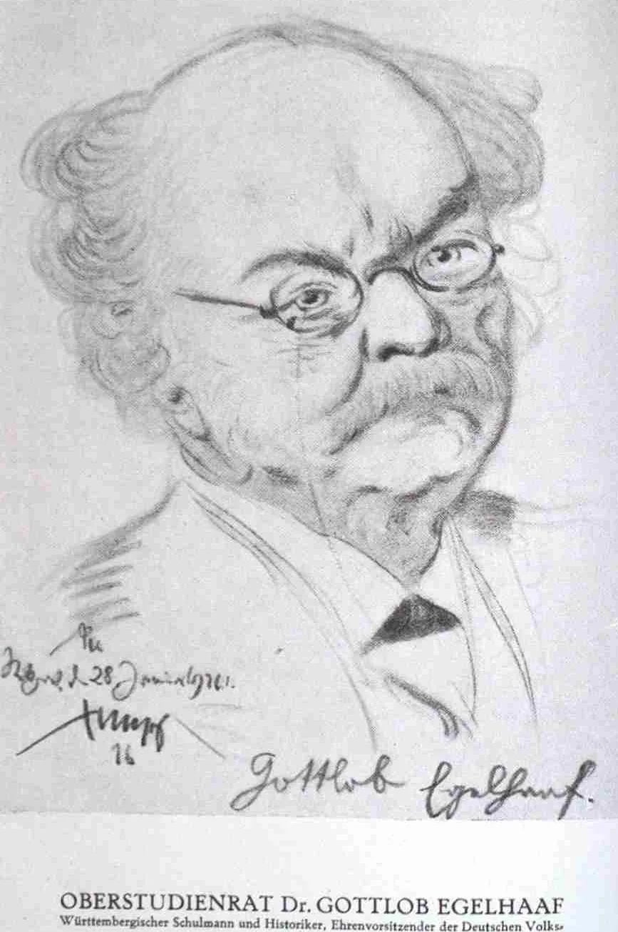 Porträt von Gottlob Egelhaaf (1848–1934) – Gedenkseite