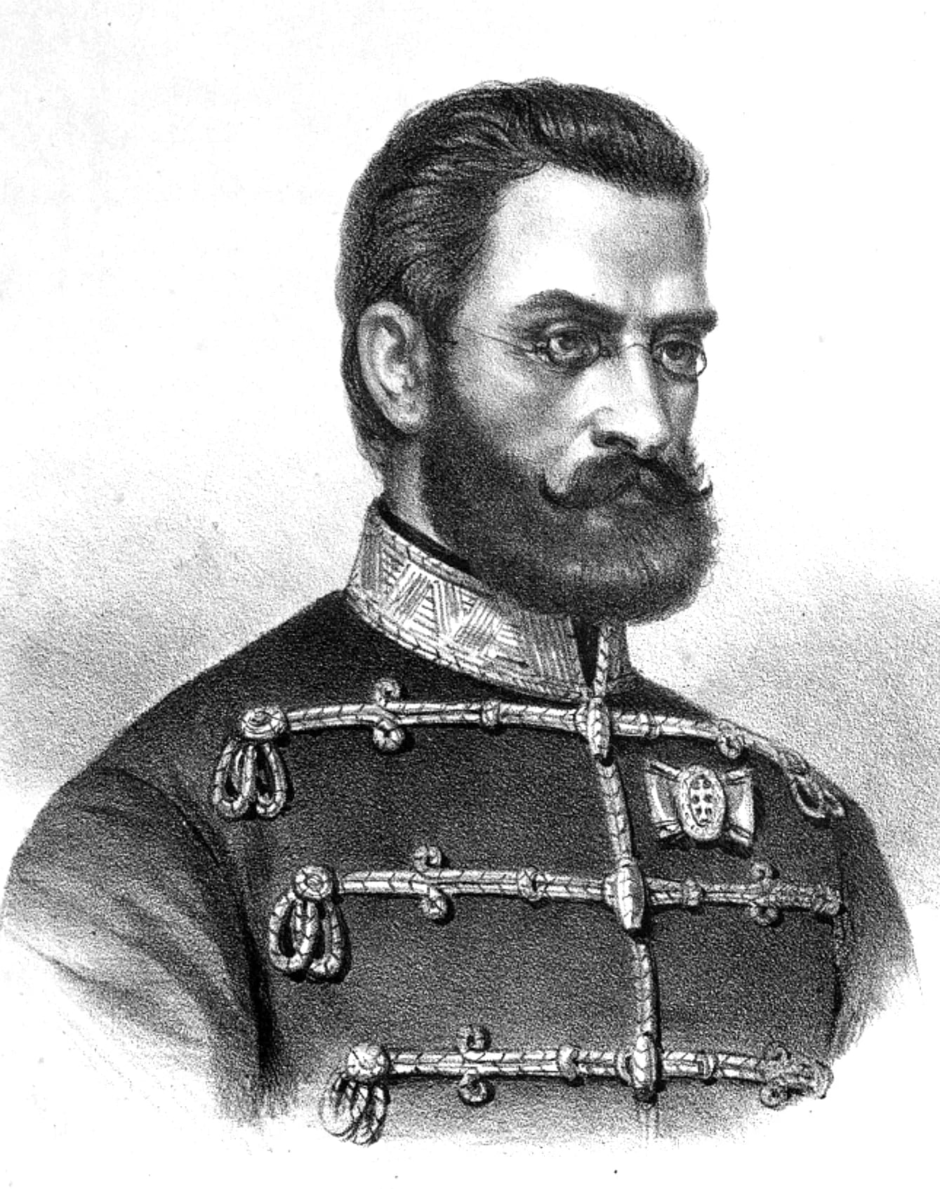 Porträt von Károly Knezić (1808–1849) – Gedenkseite