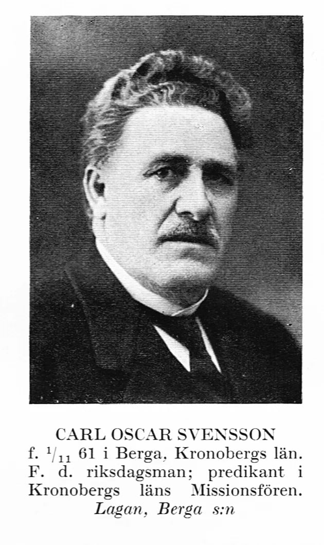 Portrait of Carl Oscar Svensson (1861–1943) – memorial page