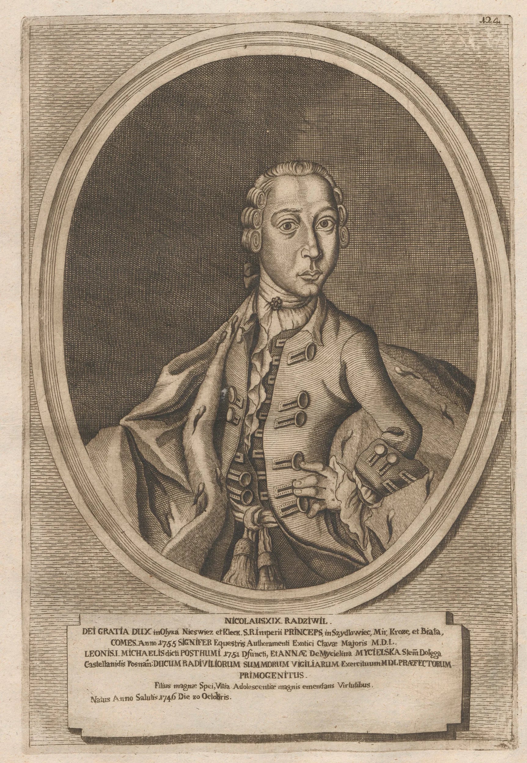 Porträt von Mikołaj Radziwiłł (1746–1795) – Gedenkseite