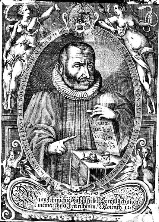 Portrait of Salomon Schweigger (1551–1622) – memorial page