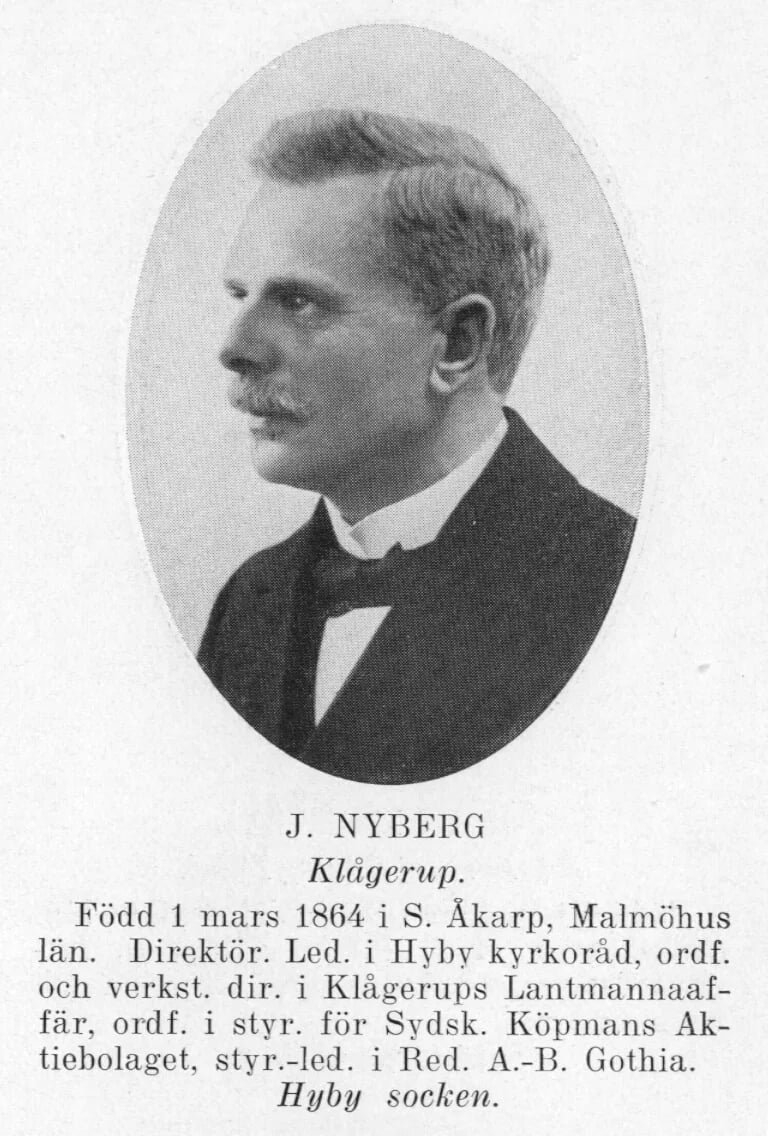 Porträt von Jöns Nyberg (1869–1946) – Gedenkseite