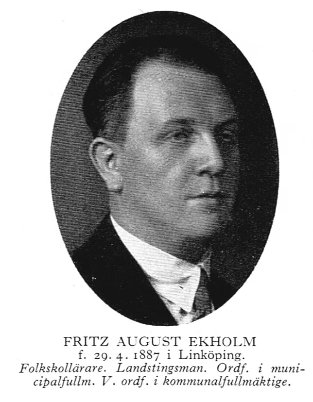 Porträt von Fritz Ekholm (1887–1969) – Gedenkseite