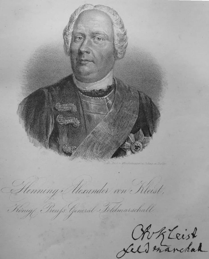Portrait of Henning Alexander von Kleist (1677–1749) – memorial page