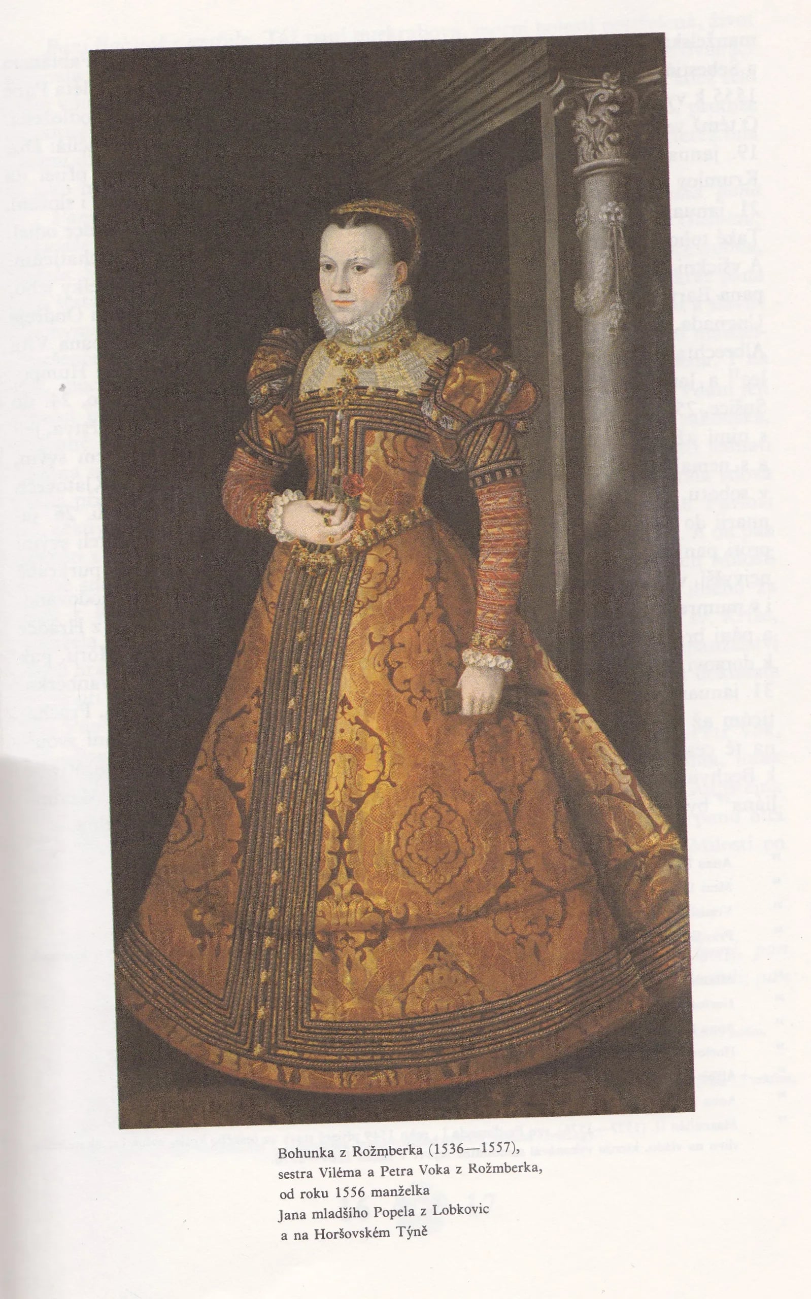 Porträt von Bohunka von Rosenberg (1536–1557) – Gedenkseite