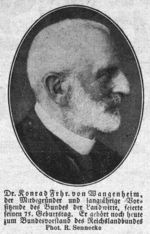 Porträt von Conrad von Wangenheim (1849–1926) – Gedenkseite