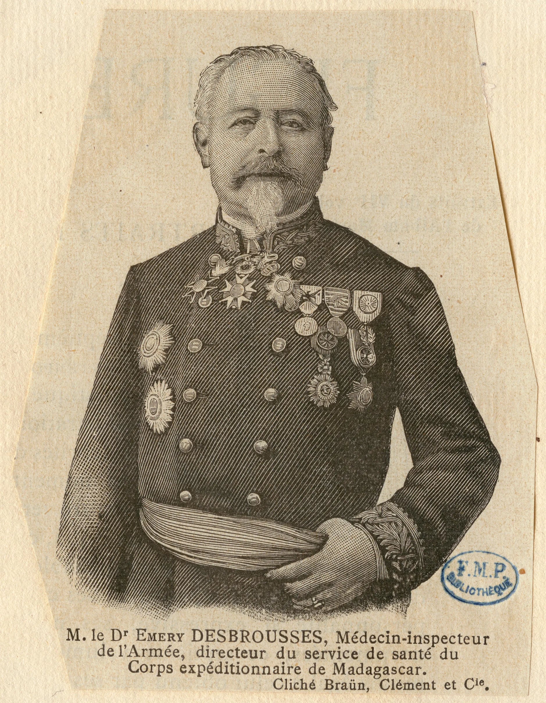 Porträt von Étienne Emery-Desbrousses (1838–1927) – Gedenkseite