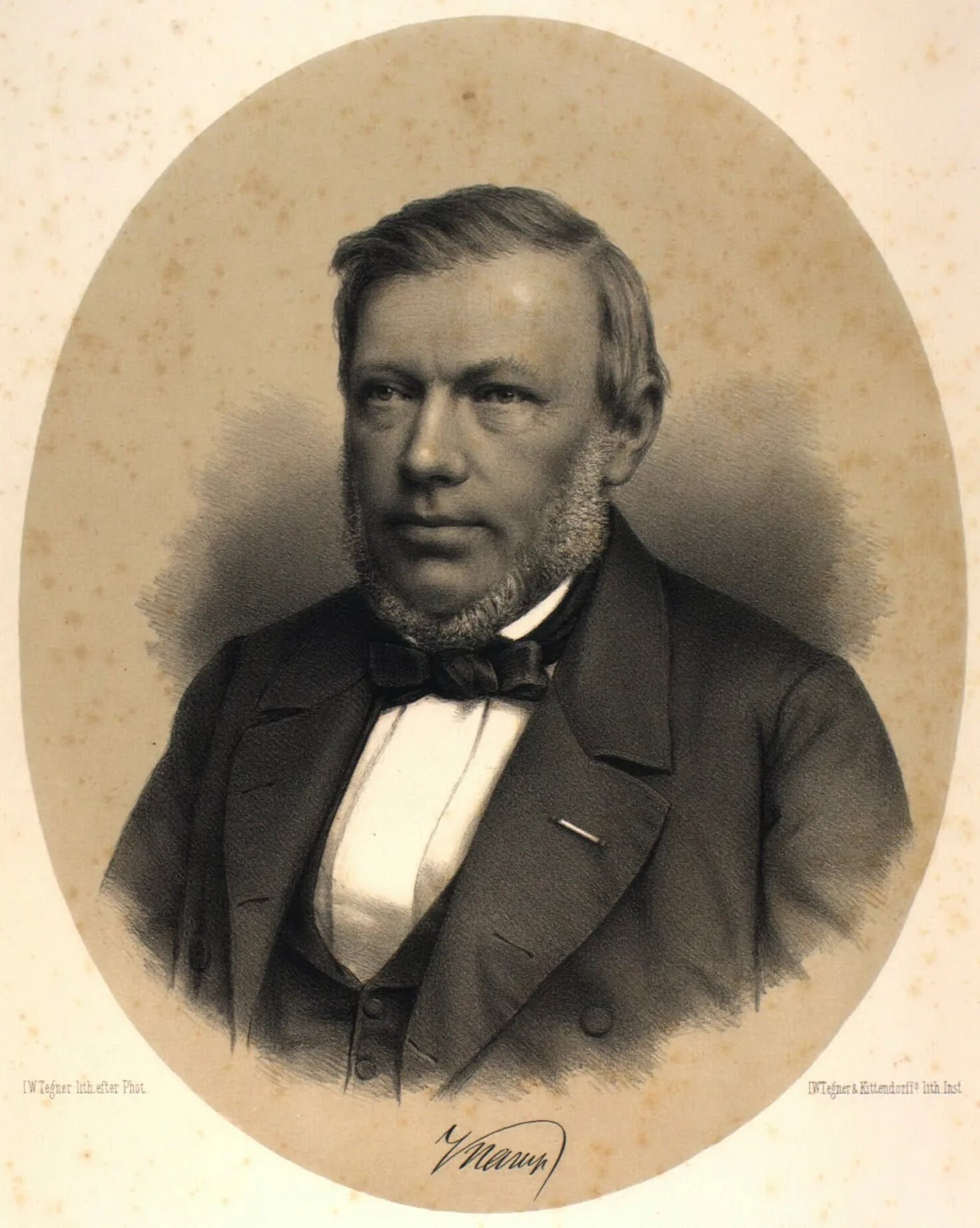 Porträt von N.E. Krarup (1813–1867) – Gedenkseite