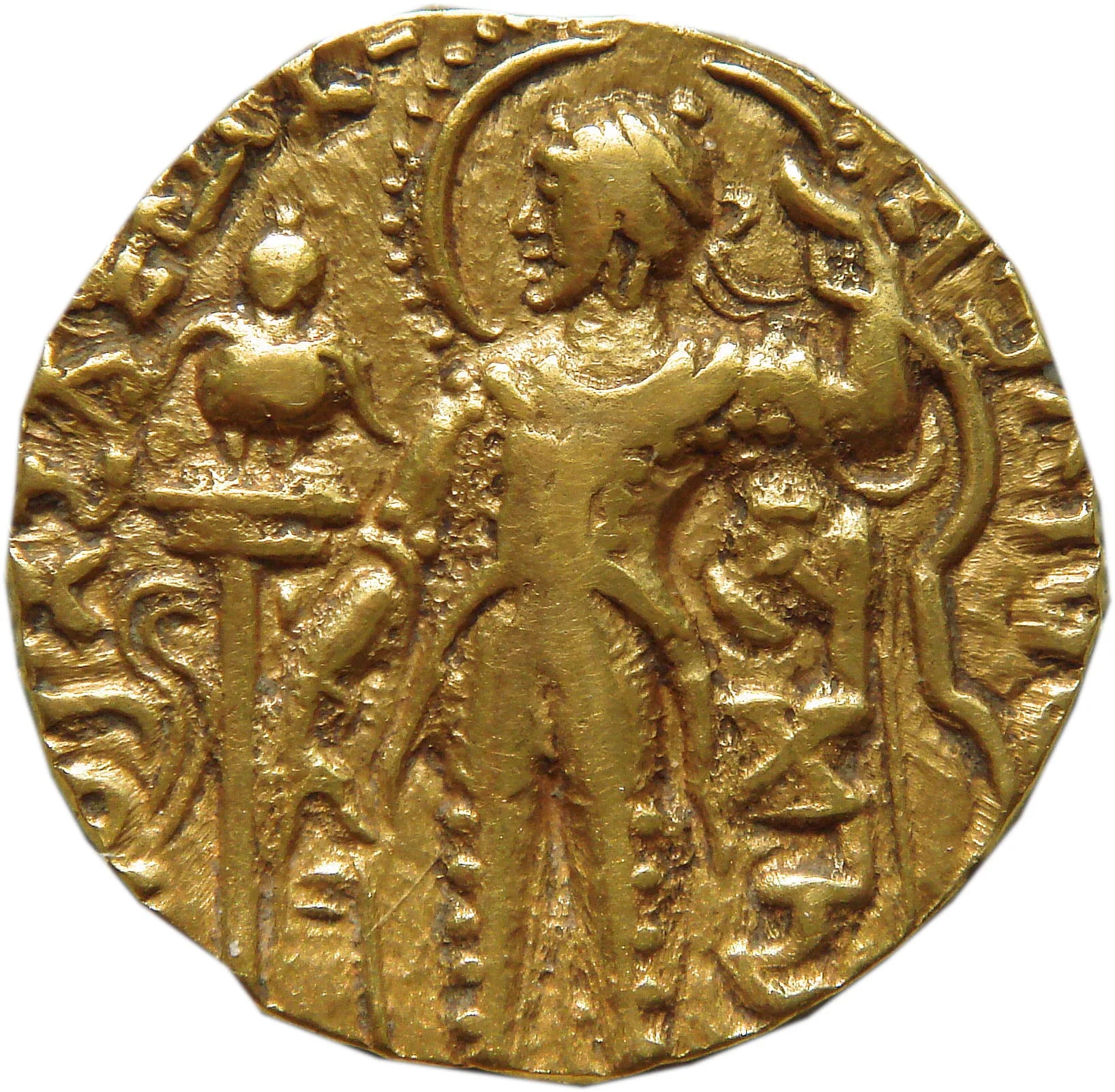Porträt von Samudragupta (335–380) – Gedenkseite