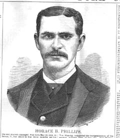 Portrait of Horace Phillips (1853–1896) – memorial page