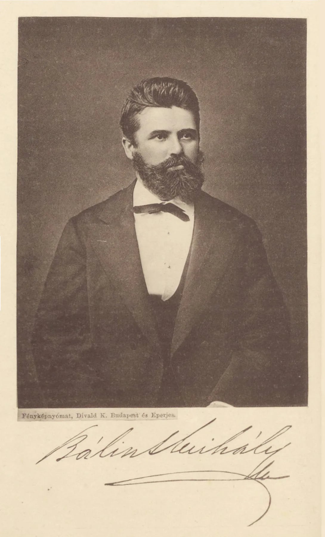 Porträt von Mihály Bálint (1844–1906) – Gedenkseite