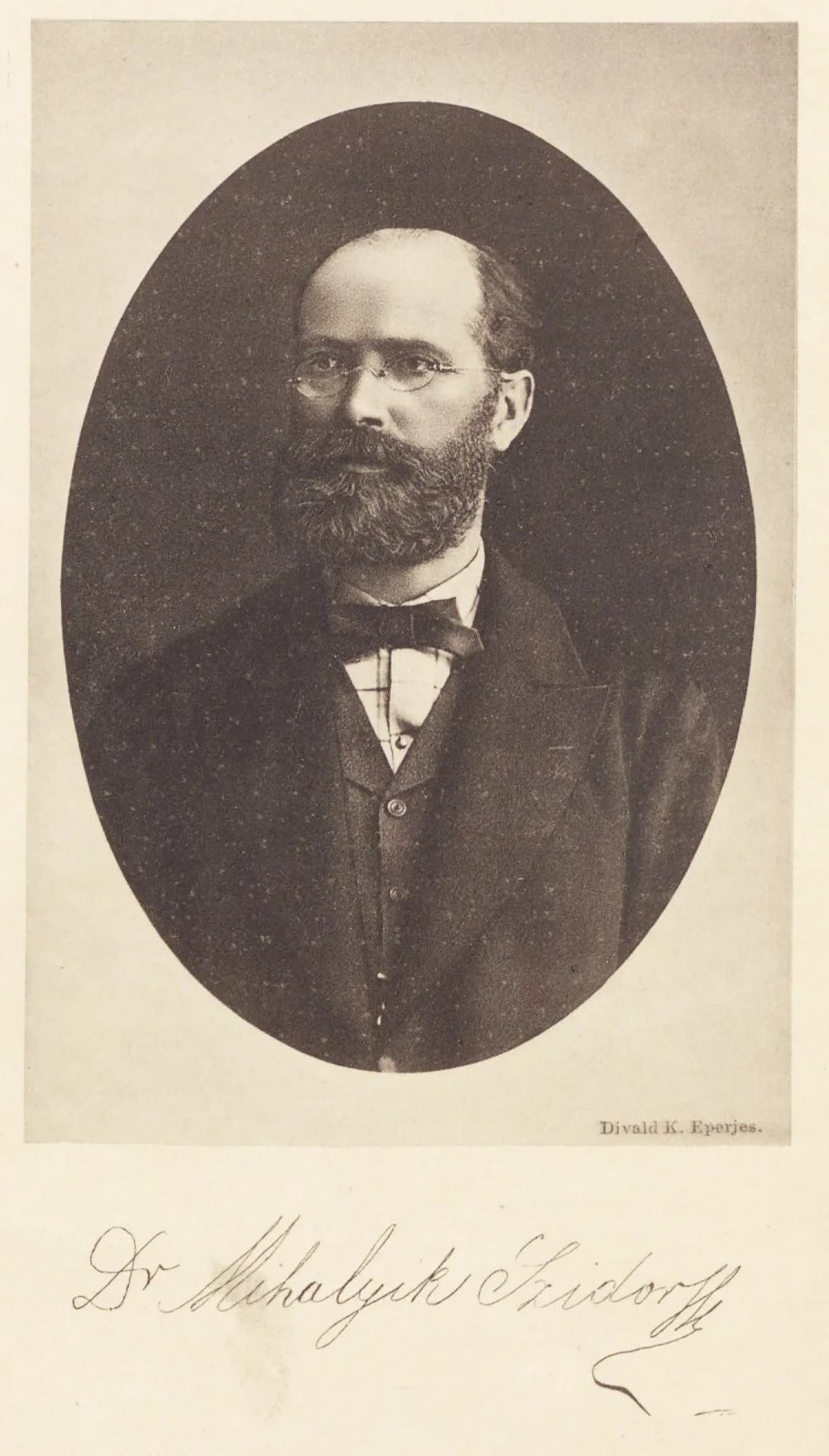 Porträt von Szidor Mihályik (1837–1901) – Gedenkseite