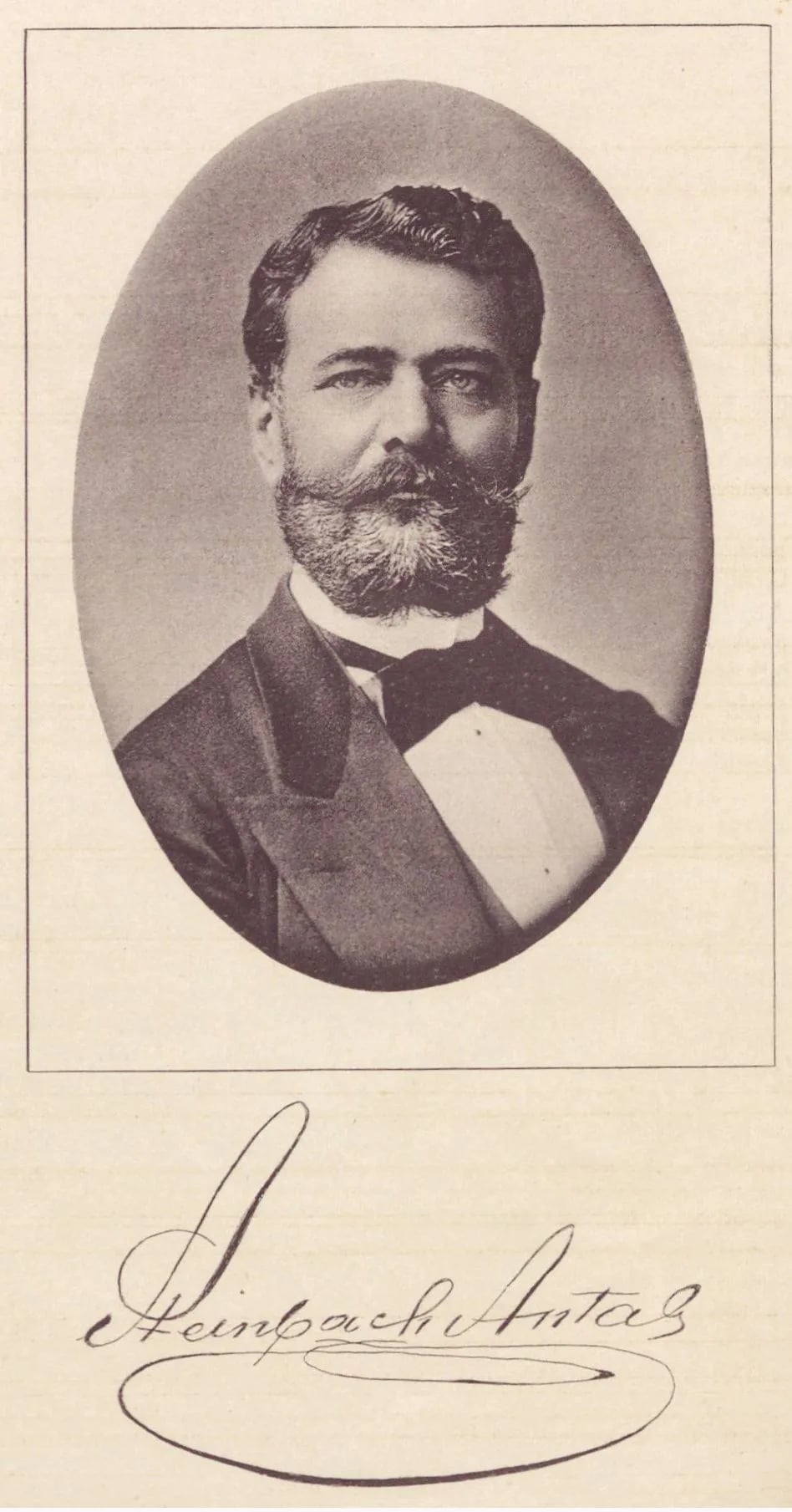 Porträt von Antal Steinbach (1836–1899) – Gedenkseite